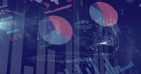 Abstract Data Processing Animation with Numerical Figures