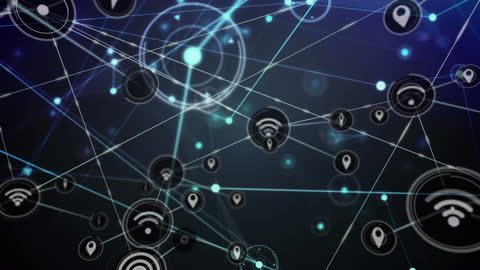 Abstract Digital Network of Global Connections