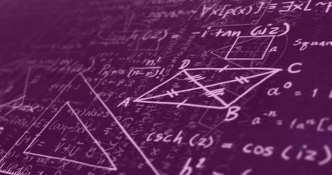 Mathematical Equations on Purple Chalkboard for Education Themes - Download Free Stock Images Pikwizard.com