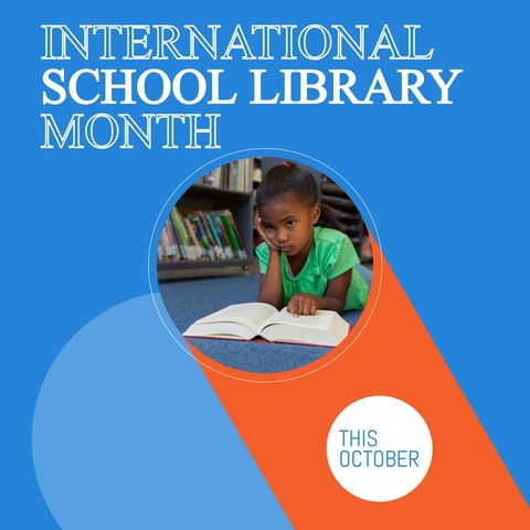 International School Library Month Celebration with Young Student - Download Free Stock Templates Pikwizard.com