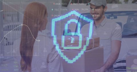 Secure Parcel Delivery with Digital Processing Overlay