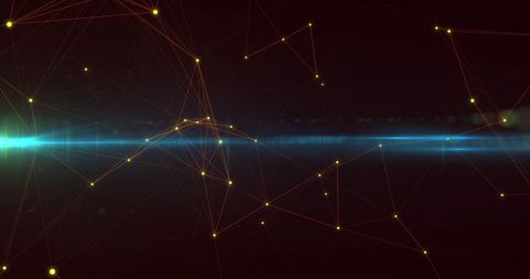 network of connections with digital glowing lines on dark background - Download Free Stock Images Pikwizard.com
