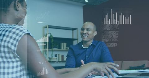 Business Collaboration with Digital Data Analytics in Modern Office