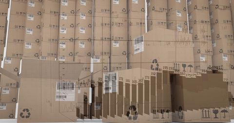 Global Shipping Logistics with Data and Cardboard Explained - Download Free Stock Images Pikwizard.com