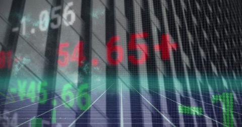 Digital Financial Data with Virtual Graphs Overlay - Download Free Stock Images Pikwizard.com