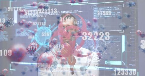 Scientist Analyzing Virtual Virus Models in High-Tech Lab - Download Free Stock Images Pikwizard.com