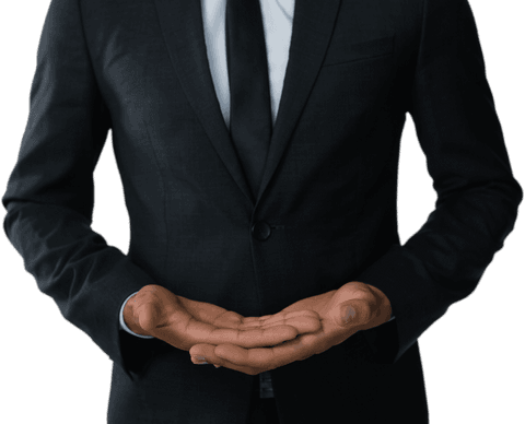 businessman holding empty space transparent complements - Download Free Stock Videos Pikwizard.com