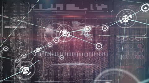 Dynamic visualization representing global interconnectedness and data flow, perfect for illustrating modern technology themes or digital transformation in presentations and marketing materials. Useful for highlighting concepts of communication and network systems in education and corporate settings.