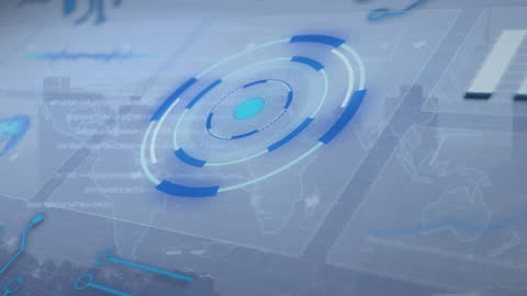 Futuristic Financial Data Processing in Virtual Cityscape