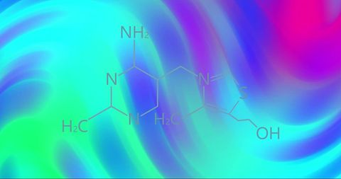 Colorful Chemical Structure on Abstract Swirling Background - Download Free Stock Images Pikwizard.com