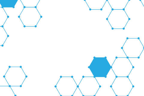 transparent molecular structure on blue hexagonal pattern background - Download Free Stock Videos Pikwizard.com