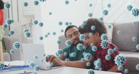 Virtual Learning Amid Global Pandemic with Father and Son