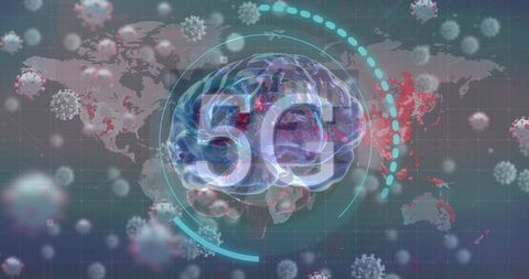 5G Technology Integration with Global Pandemic Virus Metaphor - Download Free Stock Images Pikwizard.com