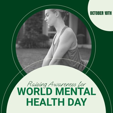 Raising Awareness for World Mental Health Day with Meditative Practice - Download Free Stock Templates Pikwizard.com