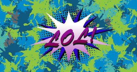 Colorful Comic Style LOL Text Design