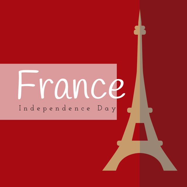 France Independence Day Celebration Design with Eiffel Tower - Download Free Stock Templates Pikwizard.com