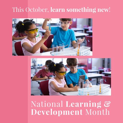 children conducting experiments during learning month - Download Free Stock Templates Pikwizard.com