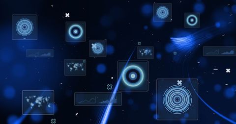 Dynamic Data Processing and Scanning Visuals on Dark Background - Download Free Stock Images Pikwizard.com