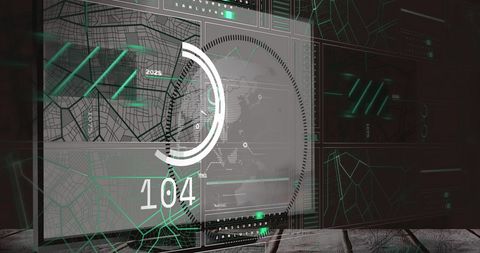 Futuristic Digital Interface with Global Map and Data Analytics - Download Free Stock Images Pikwizard.com