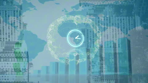 Futuristic Eye and Data Network with Digital Interface