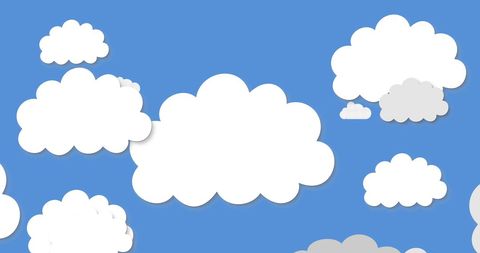 Seamless Cloud Cut Outs on Blue Sky Background - Download Free Stock Images Pikwizard.com