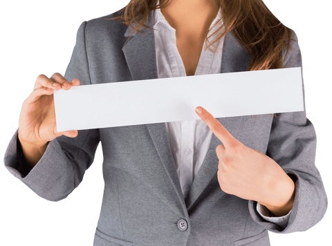Businesswoman in Gray Suit Showing Transparent Blank Card with Focus - Download Free Stock Videos Pikwizard.com