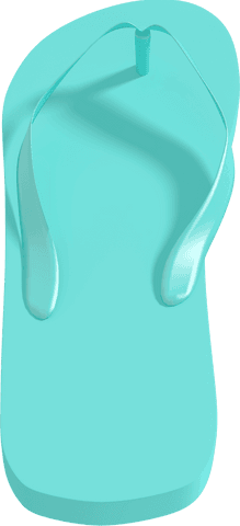 turquoise beach flip flop on transparent background for summer apparel - Download Free Stock Videos Pikwizard.com