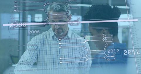 Collaborating on Transparent Touchscreen Timeline and Data Analytics in Modern Office