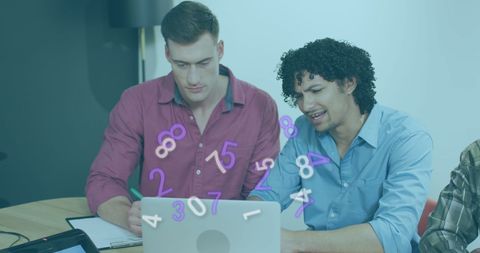 Digital Data Solutions with Focused Professionals in Modern Office