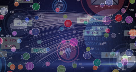 Futuristic Abstract Network and Communication Icons