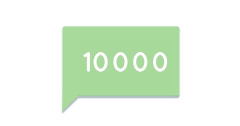 Green Chat Box Showing 10,000 Milestone - Download Free Stock Images Pikwizard.com