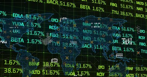 Global Financial Data Analytics with World Map - Download Free Stock Images Pikwizard.com