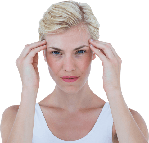 caucasian woman relaxing with head gesture transparent background - Download Free Stock Videos Pikwizard.com