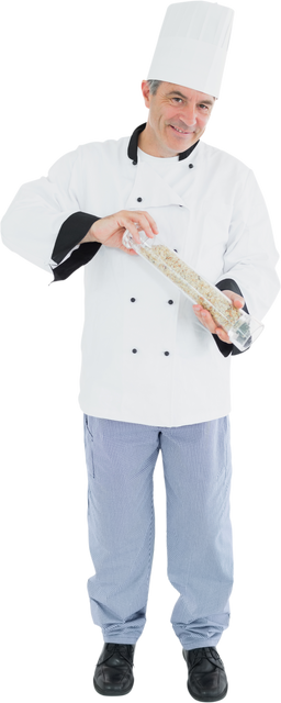 Transparent Cheerful Chef Holding Pepper Mill Ensemble - Download Free Stock Videos Pikwizard.com