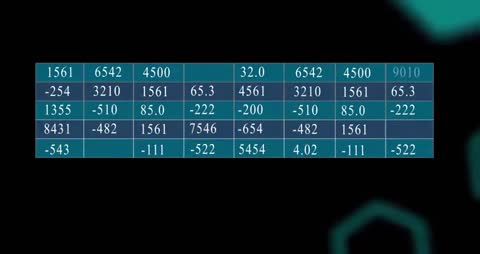 Modern Animated Data Table with Teal and Black Design