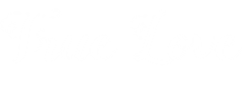 Elegant true love text on transparent background for romantic design