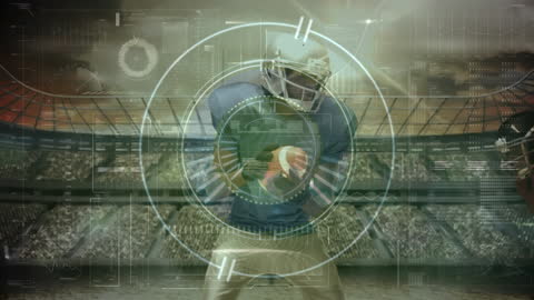 Digital Interface Overlay on Rugby Match Performance