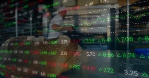 Artisanal Bread and Bakery with Financial Stock Data Overlay