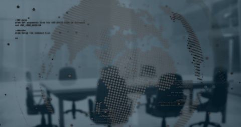 digital overlay on office boardroom conceptualizing global networking - Download Free Stock Images Pikwizard.com