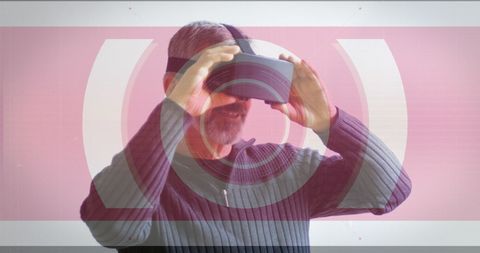 Exploring Virtual Reality Technology with Data Overlay Effects - Download Free Stock Images Pikwizard.com