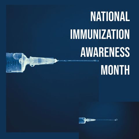 National Immunization Awareness Graphic with Syringes - Download Free Stock Templates Pikwizard.com