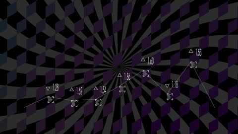 Abstract Digital Network with Geometric Blurred Background