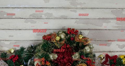 Festive Christmas Wreaths with Decorative Berries and Bells - Download Free Stock Images Pikwizard.com