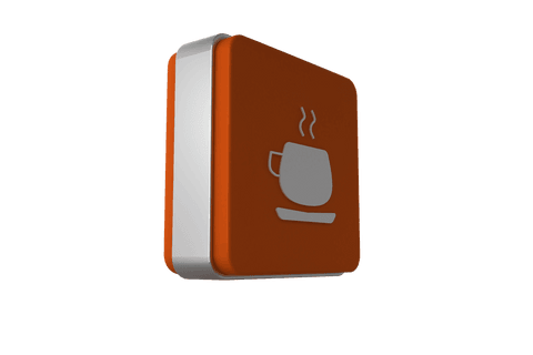 abstract orange block with tea cup on transparent background - Download Free Stock Videos Pikwizard.com