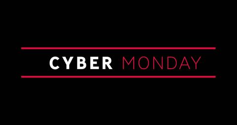 Cyber Monday Advertising Banner on Black Background - Download Free Stock Images Pikwizard.com