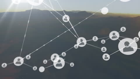 Networking Animation over Scenic Landscape