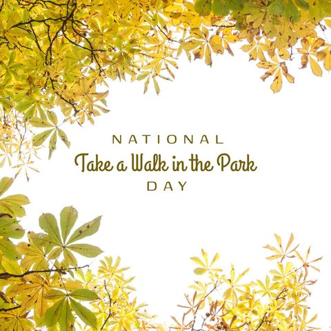 celebrate national take a walk in the park day among autumn leaves - Download Free Stock Templates Pikwizard.com