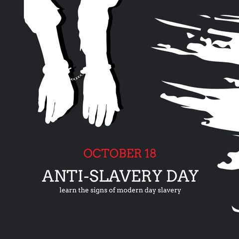 human rights awareness for anti-slavery day october 18 - Download Free Stock Templates Pikwizard.com
