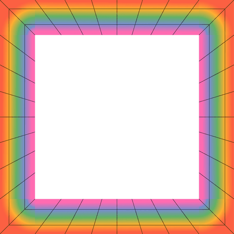 Vibrant Geometric Rainbow Frame with Transparent Center - Download Free Stock Videos Pikwizard.com