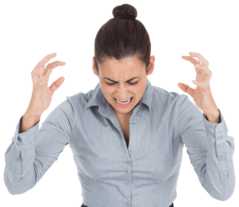 Stressed Businesswoman Frustrated Upset Transparent Background - Download Free Stock Videos Pikwizard.com